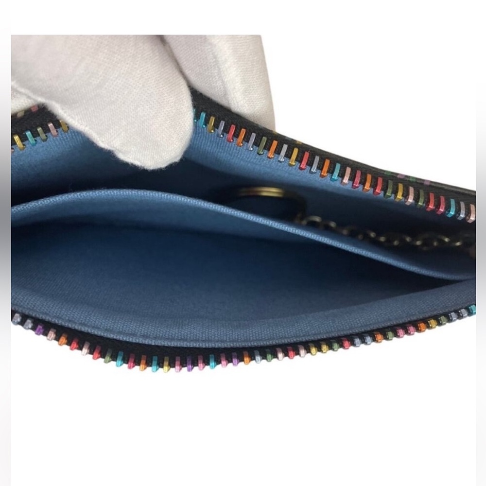 Dooney & Bourke Black Wristlet with Multicolor Logo - Picture 5 of 6